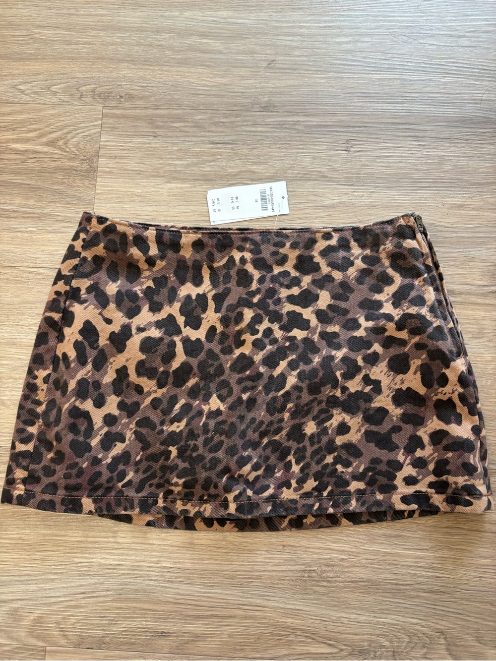 Abercrombie & Fitch Leopard Denim Mini Skirt